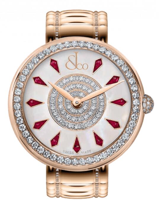 Jacob & Co. BRILLIANT ONE ROW ROSE GOLD COUTURE RUBY 38MM Watch Replica BQ020.40.RO.KE.A40RA Jacob and Co Watch Price